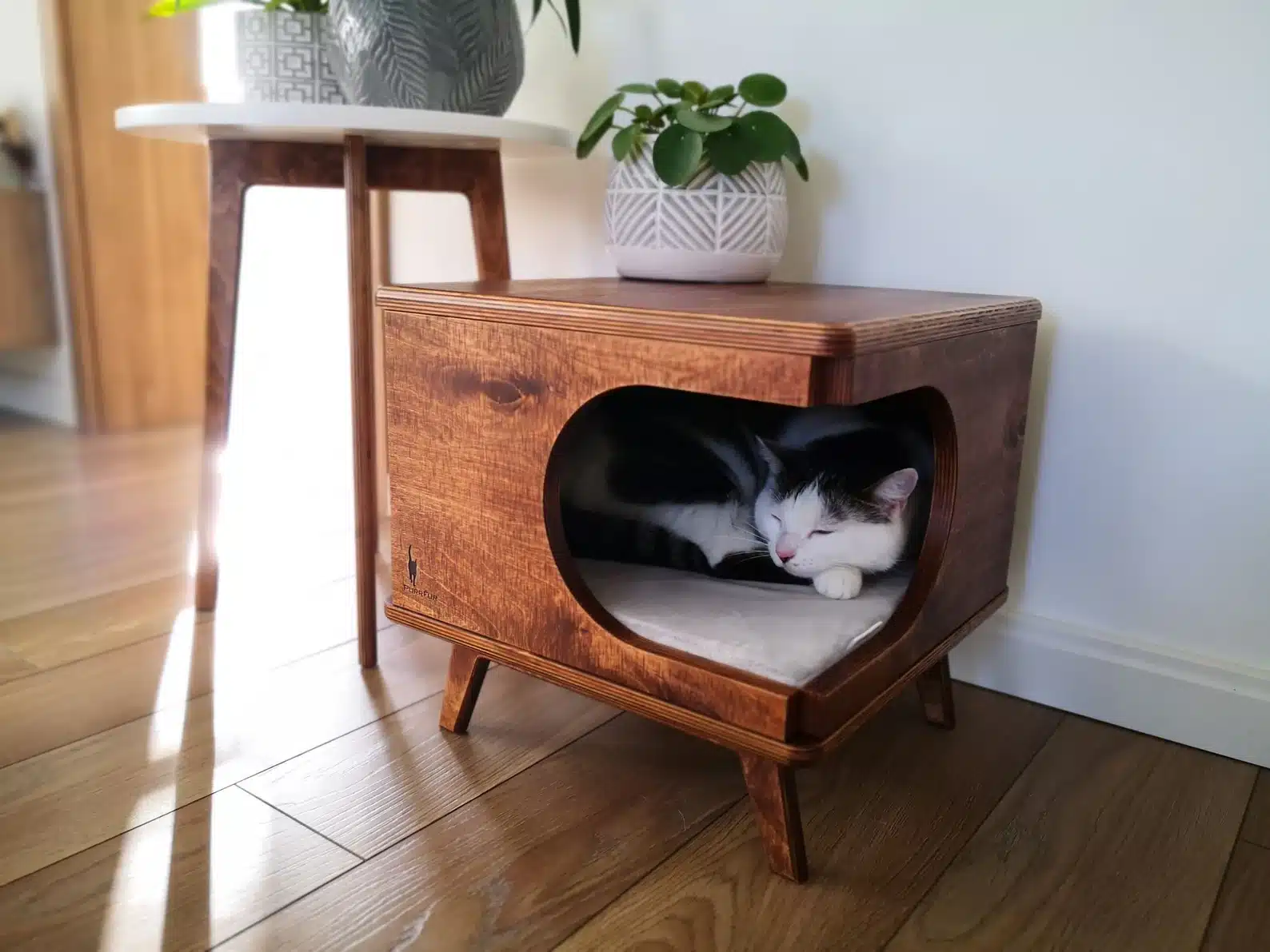 mid century modern cat bed